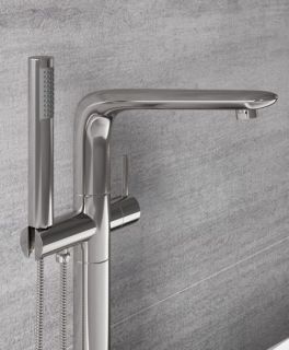 Напольный смеситель для ванны NT Bagno Longi NT48031 никель матовый